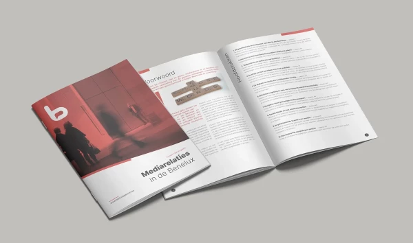Backstage Communication — Cover van de PR Manual (Mediarelaties in de Benelux). Heldere hiërarchie en branding in lijn met de visuele identiteit. — Branding, Editorial, Grafisch Ontwerp — Logo door sixtyeight studio in Gent