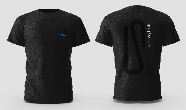 Skytech — Ontwerp van werkshirts binnen de uniforme visuele stijl. — Branding, Grafisch Ontwerp, Kledij, Logo — Creatief ontwerp in Gent